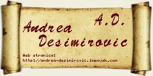 Andrea Desimirović vizit kartica